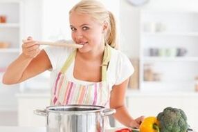 Preparación de caldo para beber dieta