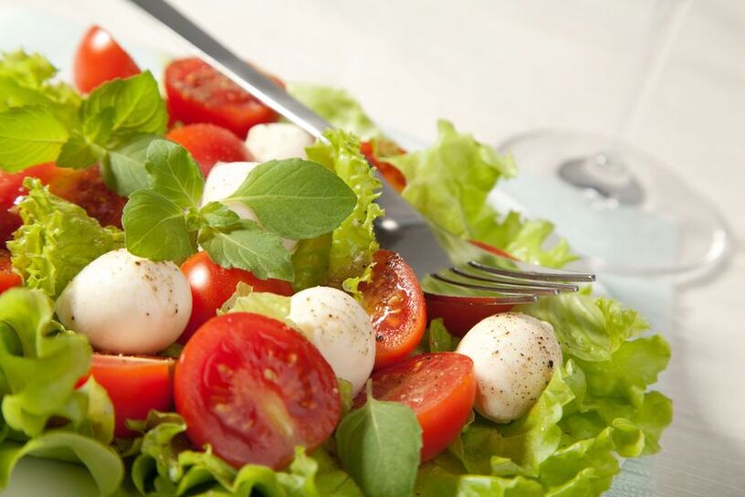 ensalada de verduras para a dieta Dukan