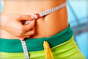 medición da cintura despois do exercicio para perder peso