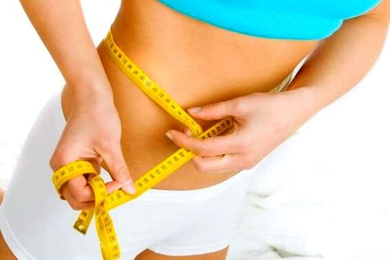 medición da cintura mentres se perde peso por semana en 7 kg